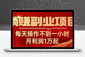  躺赚副业项目，每天操作不到一小时，月利润1万起，实战篇