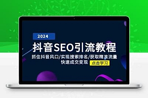 抖音 SEO引流教程：抓住抖音风口/实现搜索排名/获取精准流量/快速成交变现