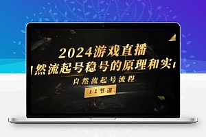 2024游戏直播-自然流起号稳号的原理和实战，自然流起号流程（11节）